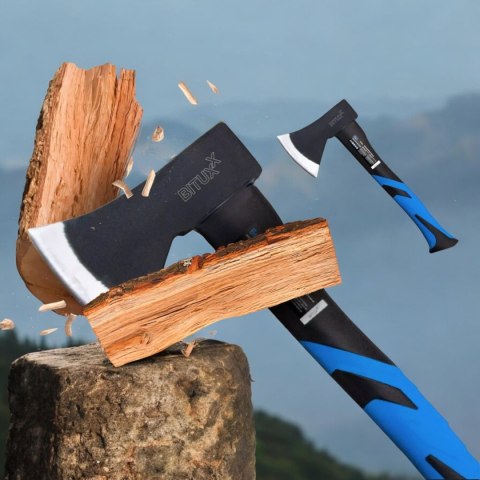 Siekiera Rozłupująca 900g Ergonomiczna Gumowana Rączka Wytrzymała Siekiera Rozłupująca 900g Ergonomiczna Gumowana Rączka Wytrzymała