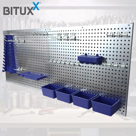 Tablica narzędziowa metalowa bituxx 32 elementy kuwety ściana warsztatowa Tablica narzędziowa metalowa bituxx 32 elementy kuwety ściana warsztatowa
