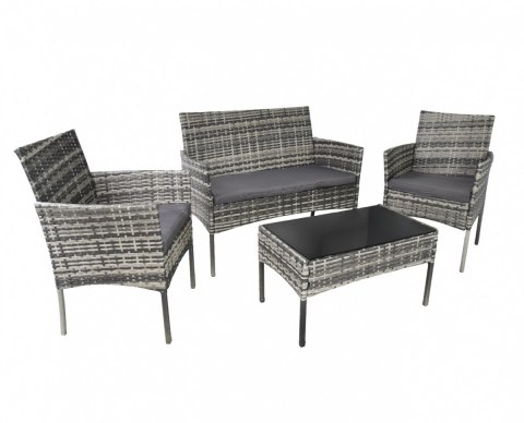 Zestaw Mebli Rattanowych 2 Fotele Stolik Sofa Technorattan Szary Bituxx Zestaw Mebli Rattanowych 2 Fotele Stolik Sofa Technorattan Szary Bituxx
