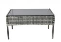 Zestaw Mebli Rattanowych 2 Fotele Stolik Sofa Technorattan Szary Bituxx