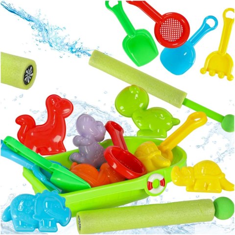 Statek łódka z akcesoriami foremkami do piasku wody foremki + sikawka strzykawka 12el. Kik Sp. z o. o. Sp. k.