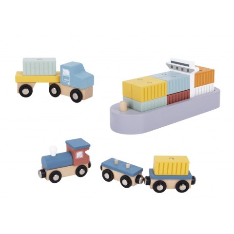 TOOKY TOY Dźwig Portowy Drewniany Zestaw TOOKY TOY Dźwig Portowy Drewniany Zestaw