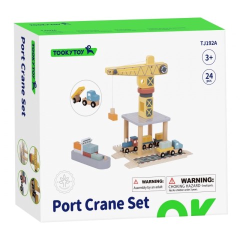 TOOKY TOY Dźwig Portowy Drewniany Zestaw TOOKY TOY Dźwig Portowy Drewniany Zestaw