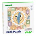 TOOKY TOY Zegar Drewniana Zabawka Edukacyjna Nauka Czasu Kształtów