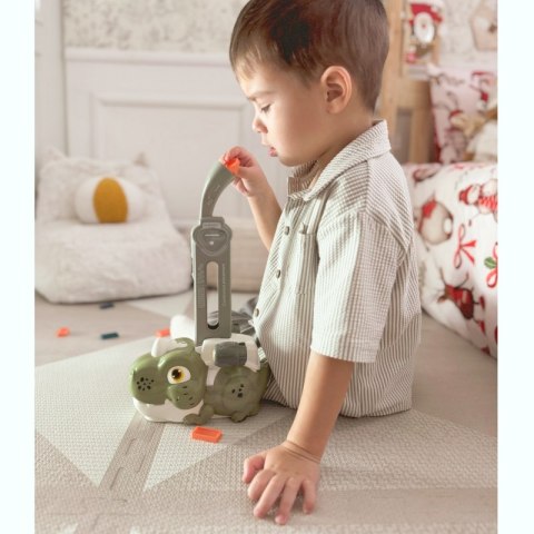 WOOPIE Elektryczna Ciuchcia Lokomotywa do Klocków Domino Dinozaur Zielony