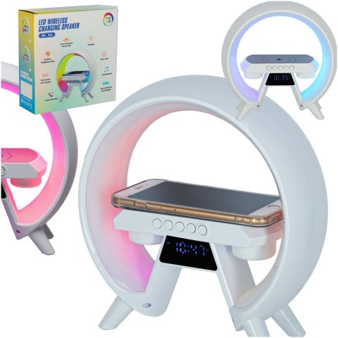 Lampka LED Gamingowa RGB głośnik ładowarka indukcyjna radio budzik zegar Kik Sp. z o. o. Sp. k.