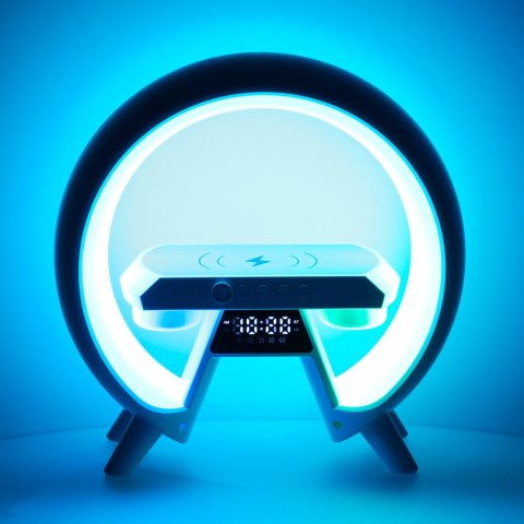 Lampka LED Gamingowa RGB głośnik ładowarka indukcyjna radio budzik zegar Kik Sp. z o. o. Sp. k.