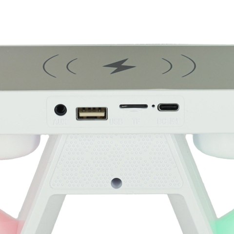 Lampka LED Gamingowa RGB głośnik ładowarka indukcyjna radio budzik zegar Kik Sp. z o. o. Sp. k.