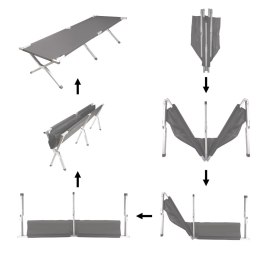 Łóżko polowe składane turystyczne kanadyjka czarne 150kg Kik Sp. z o. o. Sp. k.