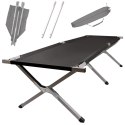 Łóżko polowe składane turystyczne kanadyjka czarne 150kg Kik Sp. z o. o. Sp. k.