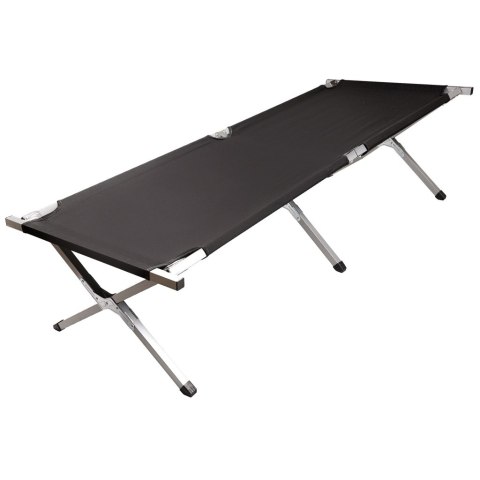 Łóżko polowe składane turystyczne kanadyjka czarne 150kg Kik Sp. z o. o. Sp. k.