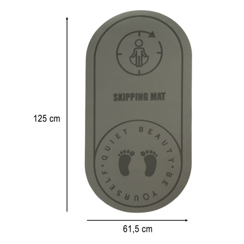 Mata fitness do ćwiczeń jogi skakania na skakance wygłuszająca antypoślizgowa 125x61,5x0,6 cm szara Kik Sp. z o. o. Sp. k. Mata fitness do ćwiczeń jogi skakania na skakance wygłuszająca antypoślizgowa 125x61,5x0,6 cm szara Kik Sp. z o. o. Sp. k.