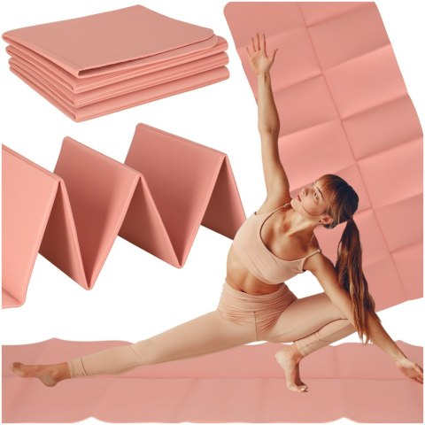 Mata fitness gimnastyczna do ćwiczeń jogi pilatesu fitness joga składana 183x61x0,4 cm różowy Kik Sp. z o. o. Sp. k. Mata fitness gimnastyczna do ćwiczeń jogi pilatesu fitness joga składana 183x61x0,4 cm różowy Kik Sp. z o. o. Sp. k.