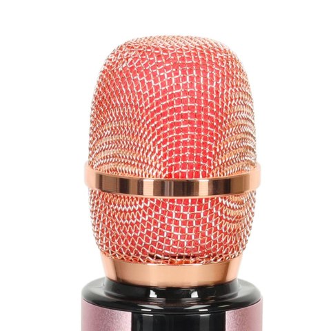 Mikrofon bezprzewodowy do karaoke Bluetooth różowy Kik Sp. z o. o. Sp. k.