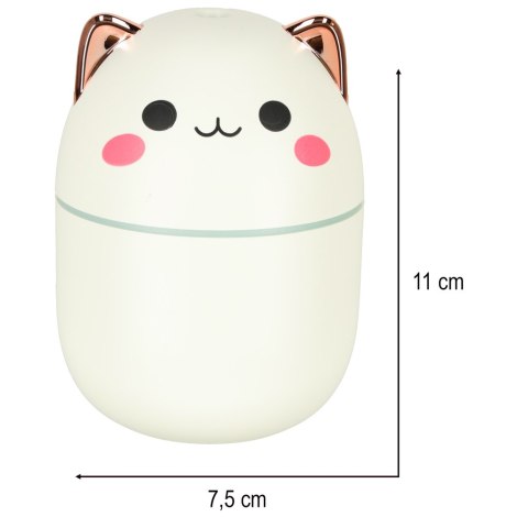 Nawilżacz powietrza dyfuzor do olejków kotek biały RGB Kik Sp. z o. o. Sp. k.