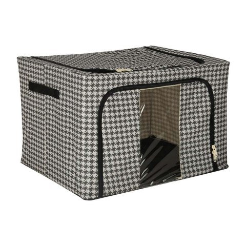 Organizer na pościel ubrania do szafy pokrowiec torba ze stelażem biały czarny 66L Kik Sp. z o. o. Sp. k.