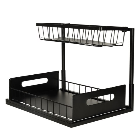 Organizer szafka półka kuchenna kosz pod zlew umywalkę wysuwana półka pojemnik 2-poziomowy metal Kik Sp. z o. o. Sp. k. Organizer szafka półka kuchenna kosz pod zlew umywalkę wysuwana półka pojemnik 2-poziomowy metal Kik Sp. z o. o. Sp. k.