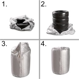 Pokrowiec osłona na opony koła do samochodu wodoodporny 13-17 cali Kik Sp. z o. o. Sp. k.