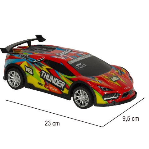 Samochód RC sportowy zdalnie sterowany na pilot auto wyścigowe drift z LED światłami czerwony Kik Sp. z o. o. Sp. k.