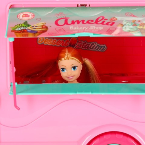 Samochód dla lalek kamper food truck zestaw 21 el. Kik Sp. z o. o. Sp. k.