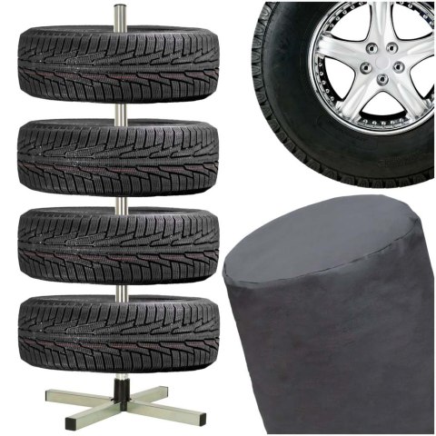 Stojak na koła opony felgi do garażu regał samochodowy organizer pokrowiec Kik Sp. z o. o. Sp. k.