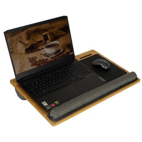 Stolik pod laptopa przenośny taca do łóżka na kolana podstawka drewniany z poduszką Kik Sp. z o. o. Sp. k. Stolik pod laptopa przenośny taca do łóżka na kolana podstawka drewniany z poduszką Kik Sp. z o. o. Sp. k.