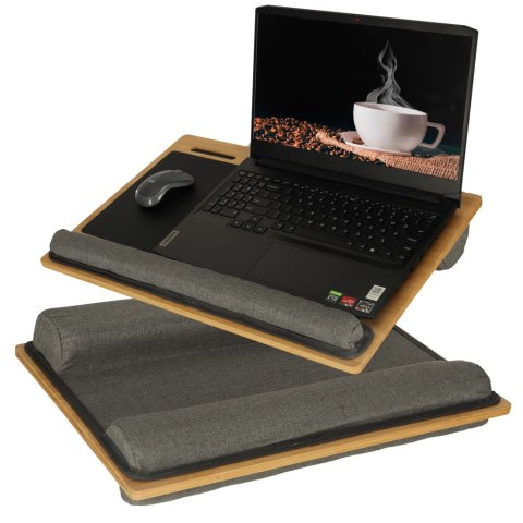 Stolik pod laptopa przenośny taca do łóżka na kolana podstawka drewniany z poduszką Kik Sp. z o. o. Sp. k. Stolik pod laptopa przenośny taca do łóżka na kolana podstawka drewniany z poduszką Kik Sp. z o. o. Sp. k.