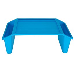 Stolik pod laptopa z organizerem podróżny samochodowy dla dzieci z kieszeniami śniadaniowy podstawka przenośny stabilny niebiesk Kik Sp. z o. o. Sp. k.