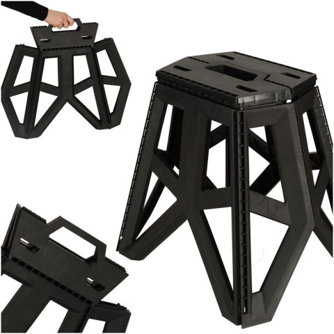 Taboret składany krzesełko turystyczne kempingowe przenośne 40 cm czarny Kik Sp. z o. o. Sp. k. Taboret składany krzesełko turystyczne kempingowe przenośne 40 cm czarny Kik Sp. z o. o. Sp. k.