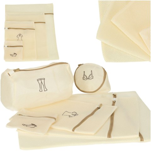 Worek siatka torba do prania bielizny ubrań spodni z zamkiem 6 szt Kik Sp. z o. o. Sp. k.