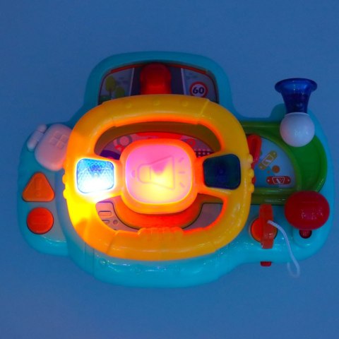 Zabawka interaktywna kierownica dla dzieci symulator muzyka dźwięki niebieska Kik Sp. z o. o. Sp. k.