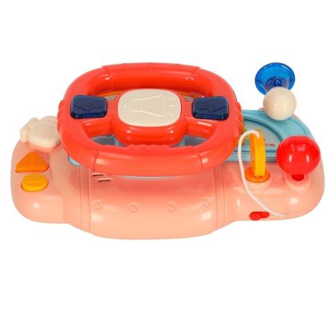 Zabawka interaktywna kierownica dla dzieci symulator muzyka dźwięki różowa Kik Sp. z o. o. Sp. k.