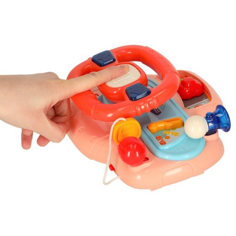 Zabawka interaktywna kierownica dla dzieci symulator muzyka dźwięki różowa Kik Sp. z o. o. Sp. k.