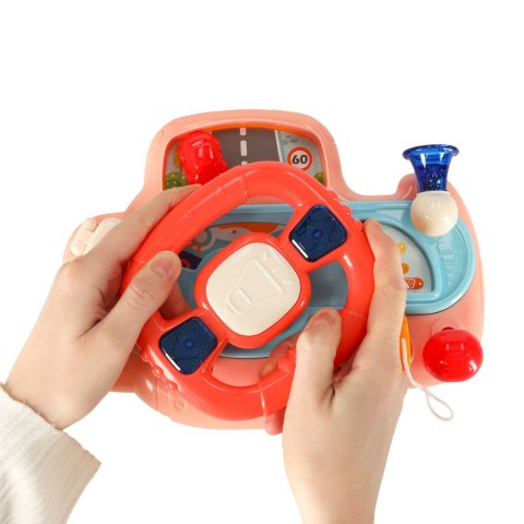 Zabawka interaktywna kierownica dla dzieci symulator muzyka dźwięki różowa Kik Sp. z o. o. Sp. k.