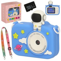 Aparat cyfrowy dla dzieci + karta 32GB niebieski astronauta Kik Sp. z o. o. Sp. k.