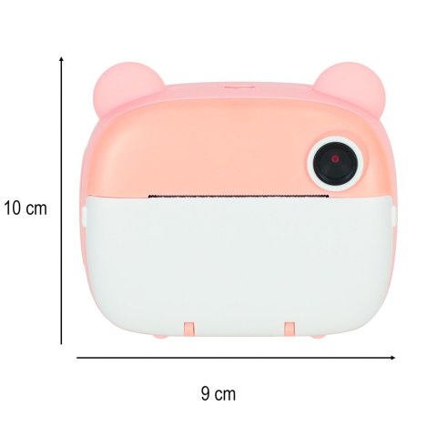 Aparat fotograficzny natychmiastowy drukarka termiczna + wkłady karta 32GB różowy miś Kik Sp. z o. o. Sp. k.