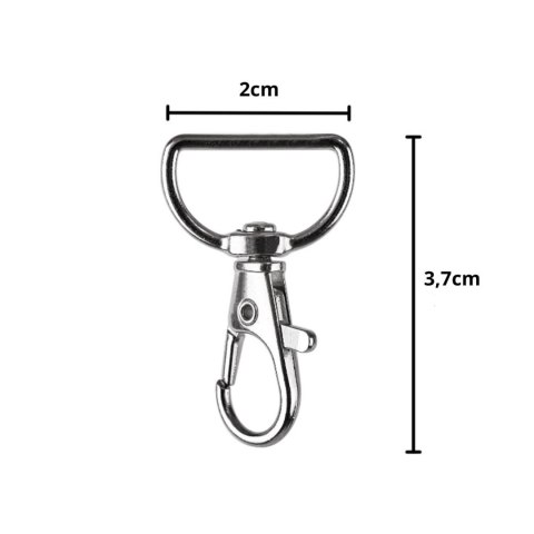 Karabińczyk metalowy rybka 2 mm 500 szt. Kik Sp. z o. o. Sp. k. Karabińczyk metalowy rybka 2 mm 500 szt. Kik Sp. z o. o. Sp. k.