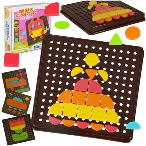 Mozaika geometryczna układanka kreatywna kształty 170 elementów Kik Sp. z o. o. Sp. k.