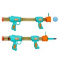 Pistolet na kulki karabin na piankowe naboje solidny dla dzieci gra 2w1 niebieski Kik Sp. z o. o. Sp. k.