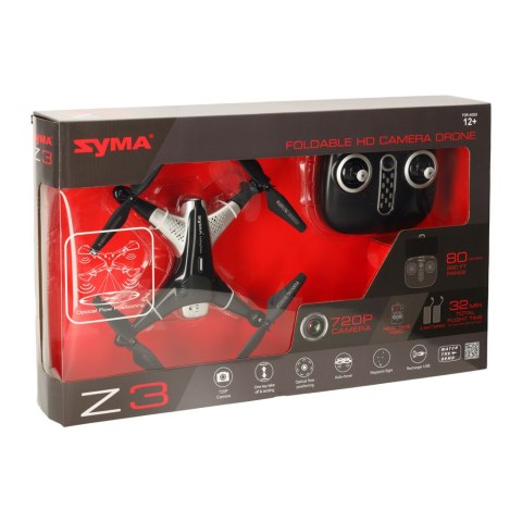 Dron RC SYMA Z3 kamera HD 2,4GHz kontroler Headless 360 planowanie trasy lotu zawis czarny Kik Sp. z o. o. Sp. k. Dron RC SYMA Z3 kamera HD 2,4GHz kontroler Headless 360 planowanie trasy lotu zawis czarny Kik Sp. z o. o. Sp. k.