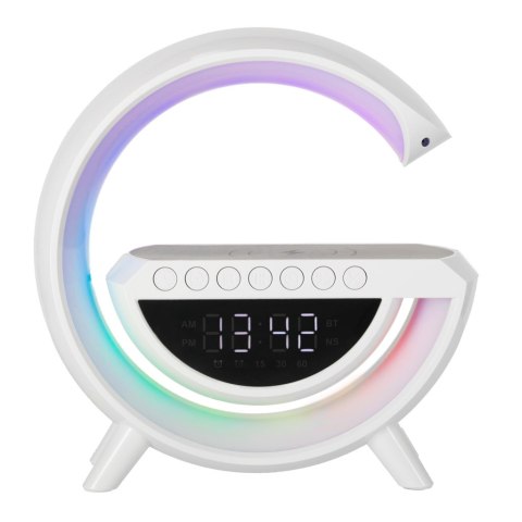 Lampka LED Gamingowa RGB głośnik ładowarka indukcyjna radio budzik zegar Kik Sp. z o. o. Sp. k. Lampka LED Gamingowa RGB głośnik ładowarka indukcyjna radio budzik zegar Kik Sp. z o. o. Sp. k.