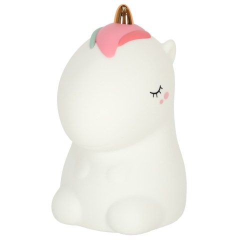 Lampka nocna dla dzieci silikonowa dotykowa miękka LED biała RGB jednorożec Kik Sp. z o. o. Sp. k.