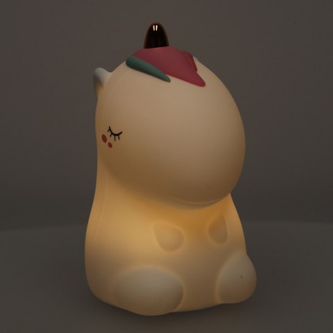 Lampka nocna dla dzieci silikonowa dotykowa miękka LED biała RGB jednorożec Kik Sp. z o. o. Sp. k.