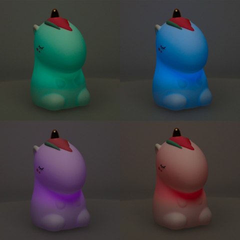 Lampka nocna dla dzieci silikonowa dotykowa miękka LED biała RGB jednorożec Kik Sp. z o. o. Sp. k.