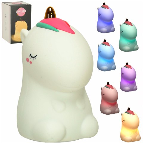 Lampka nocna dla dzieci silikonowa dotykowa miękka LED biała RGB jednorożec Kik Sp. z o. o. Sp. k.