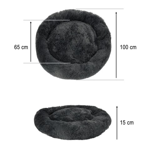 Legowisko dla psa kota posłanie kojec 100cm ciemny szary Kik Sp. z o. o. Sp. k.