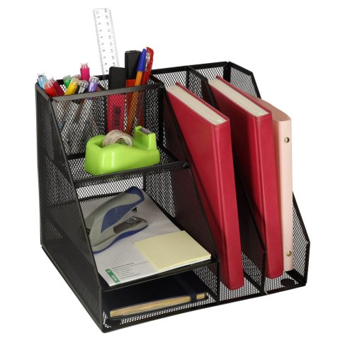 Organizer na biurko przybornik biurkowy metalowy 6 komór Kik Sp. z o. o. Sp. k.