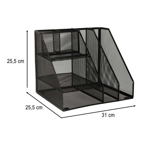 Organizer na biurko przybornik biurkowy metalowy 6 komór Kik Sp. z o. o. Sp. k.