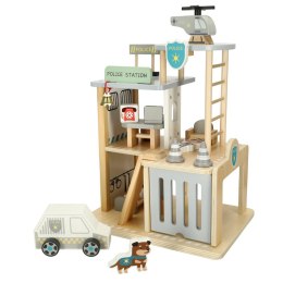 Parking drewniany garaż komisariat policji tor + radiowóz helikopter Kik Sp. z o. o. Sp. k.