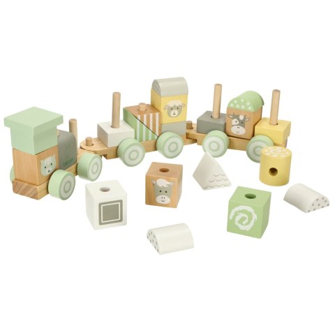 Pociąg kolejka drewniana LULILO pastelowy Kik Sp. z o. o. Sp. k.